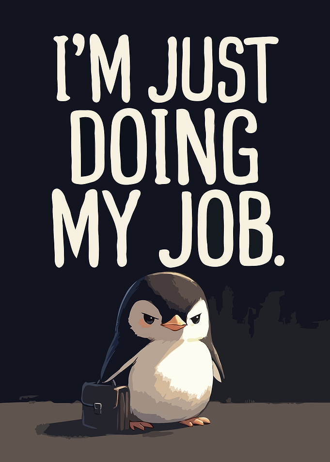 Penguin Doing His Job