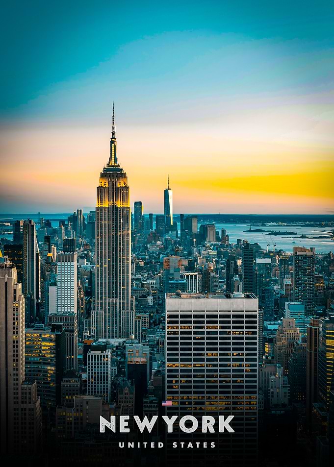 New York City Skyline at Sunset