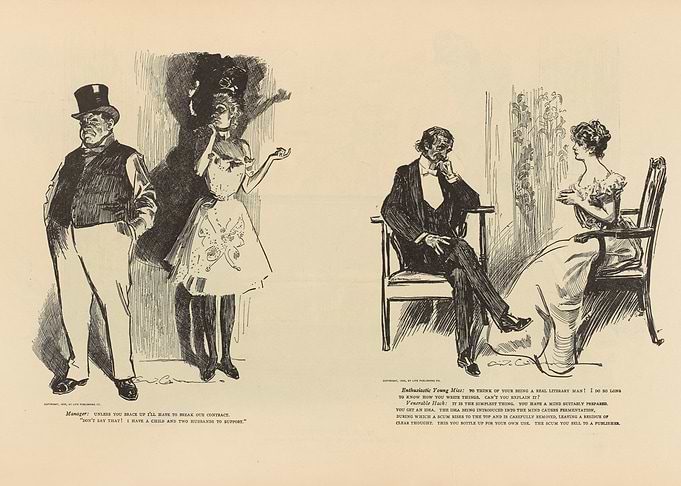 Vintage Cartoon of a Couple Arguing