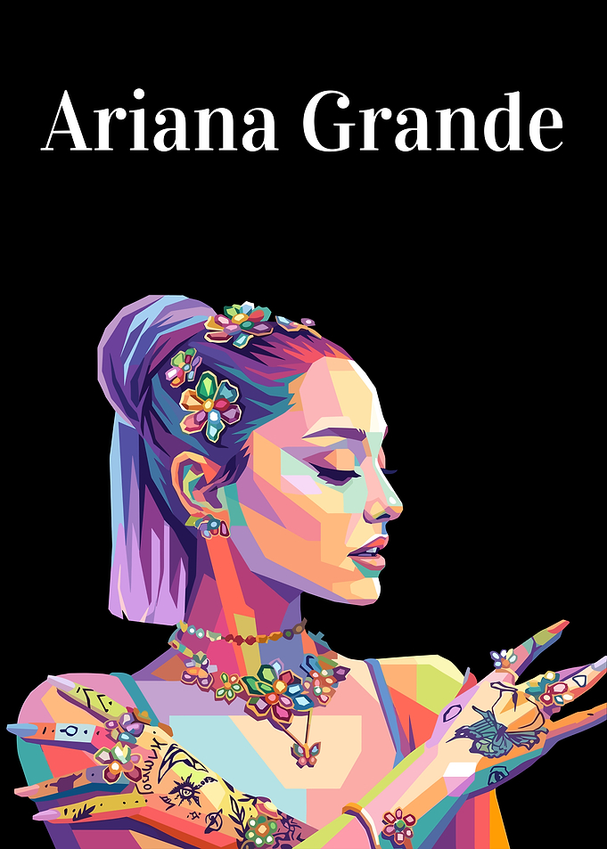 Ariana Grande Pop Art Portrait