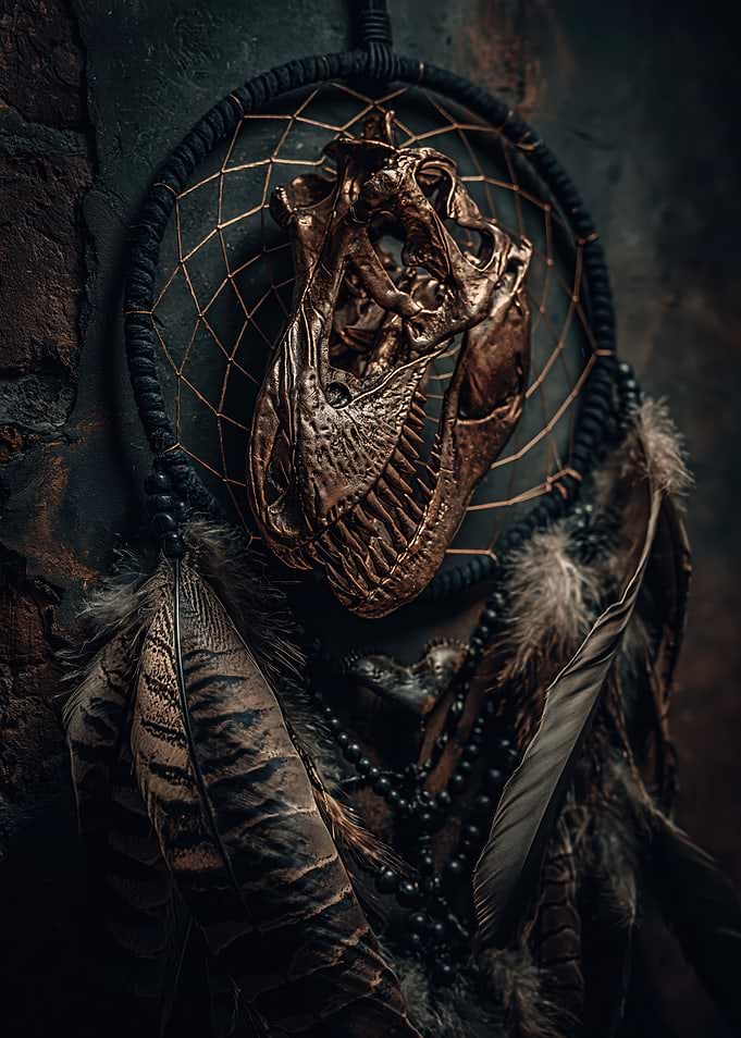 Gothic Dreamcatcher with Skull