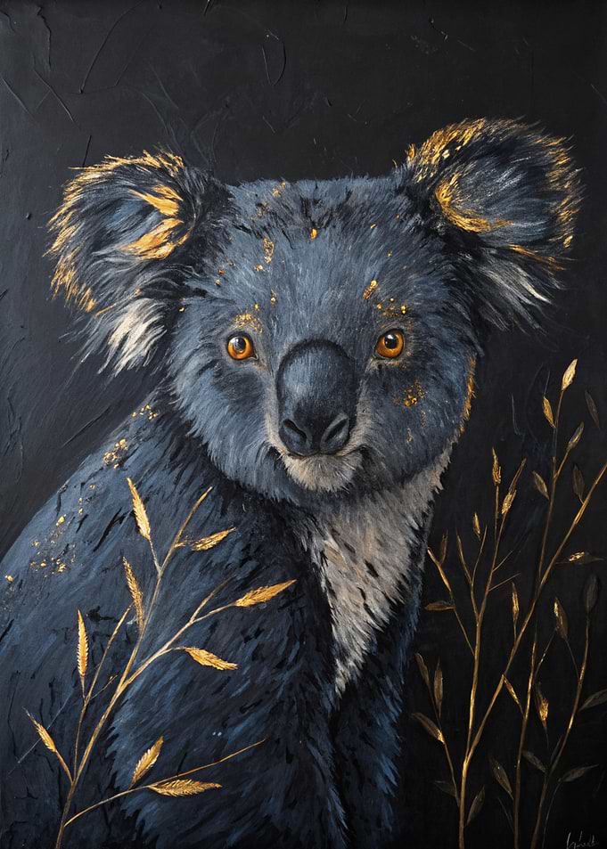 Koala with Gold Accents