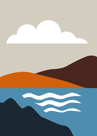 Abstract Landscape with Cloud and Water