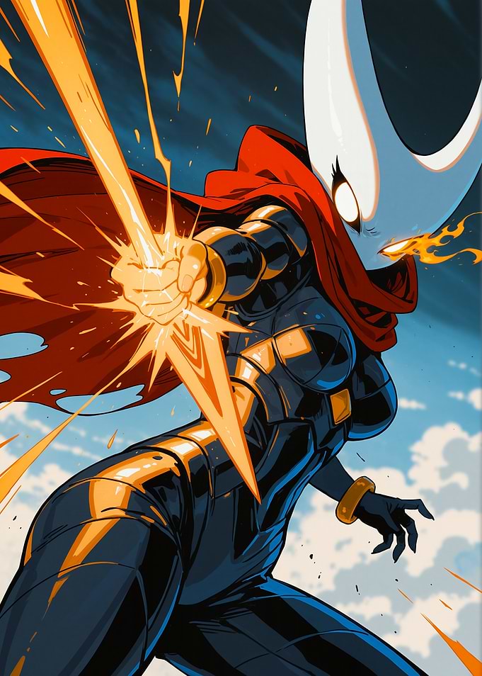 Anime Character with Energy Blast