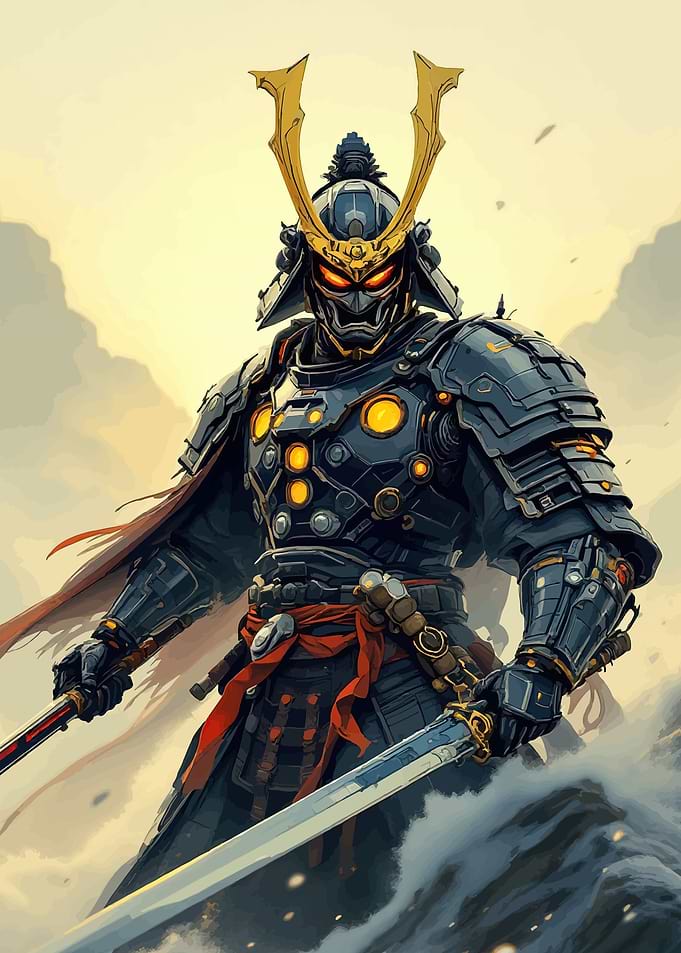 Cyberpunk Samurai Warrior