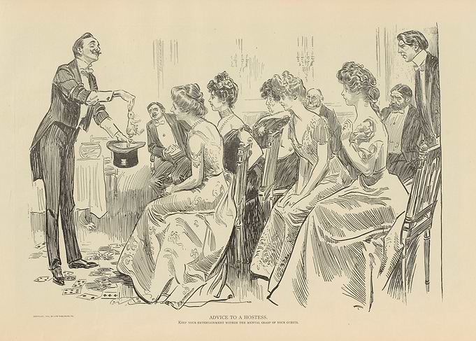 Magician Entertains at a Social Gathering