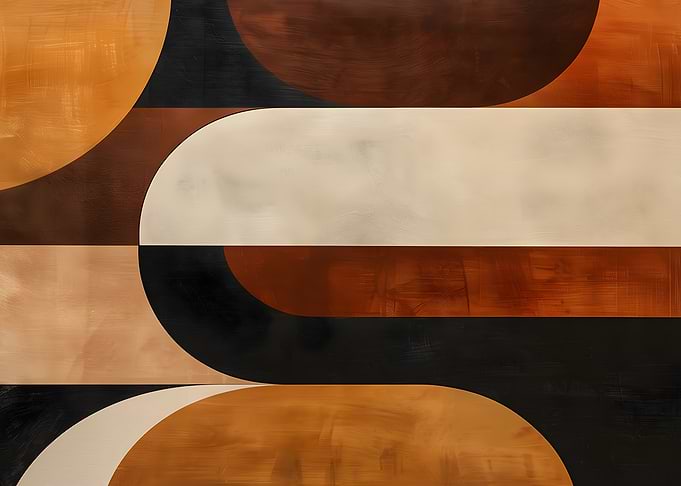 Abstract Geometric Shapes in Earth Tones