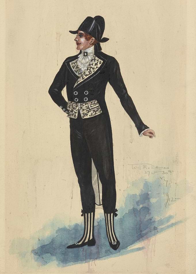 Costume design for a theatrical character