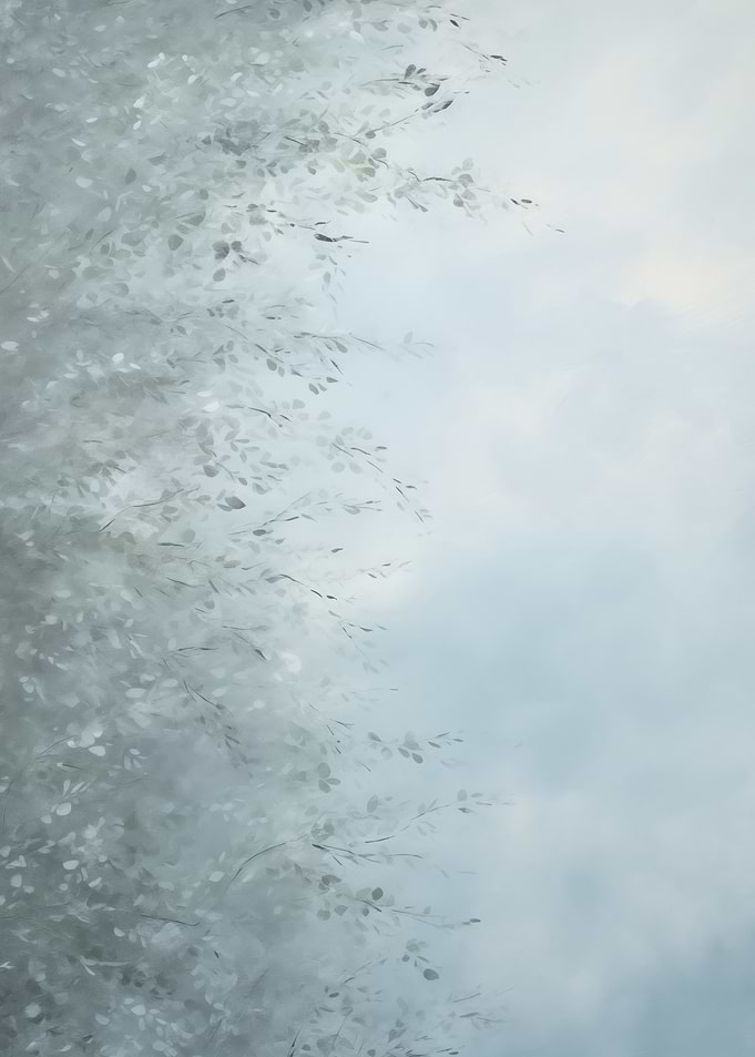 Misty Branches with Soft Sky