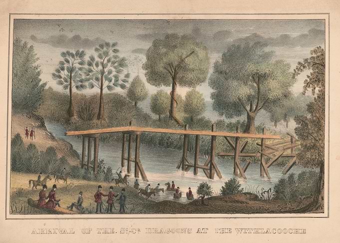 Military Arrival at Withlacoochee River Bridge