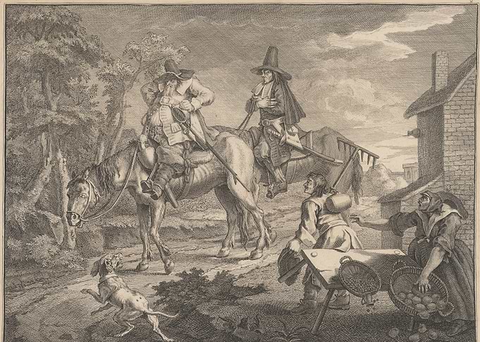 17th Century Travelers and Villagers