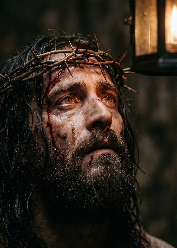Man with Crown of Thorns and Candle