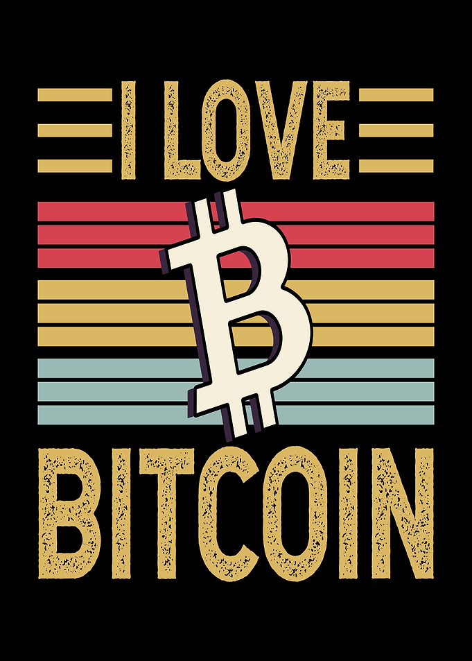 I Love Bitcoin Retro Design