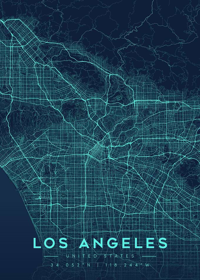 Los Angeles Map Art