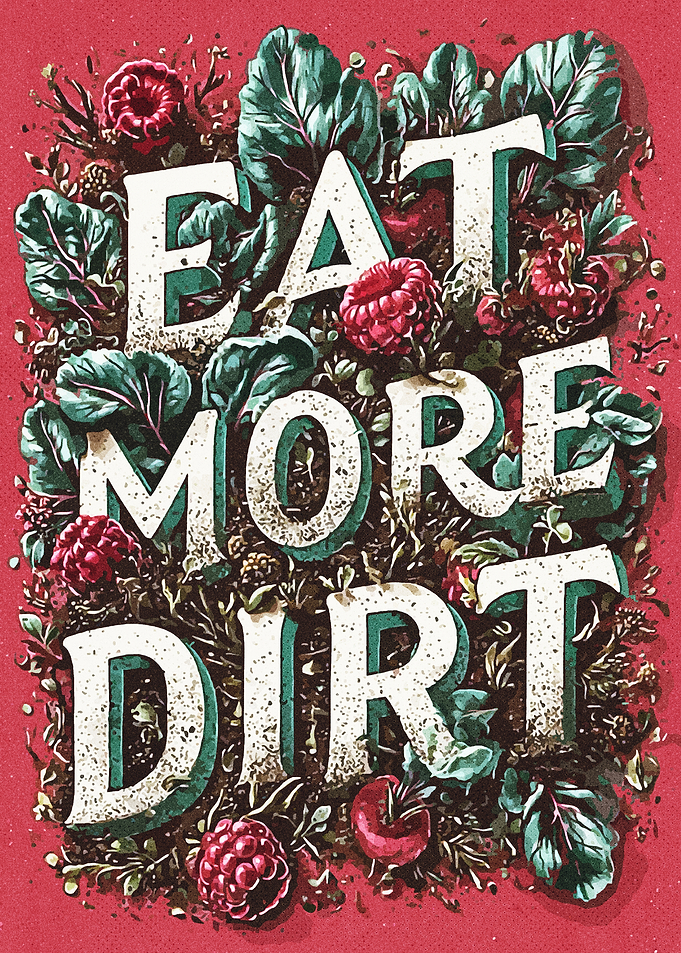 Eat More Dirt Text Art