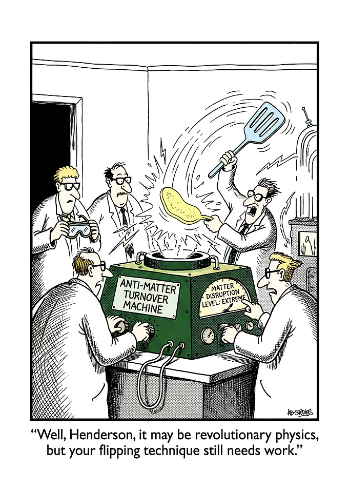 Scientists and Anti-Matter Turnover Machine