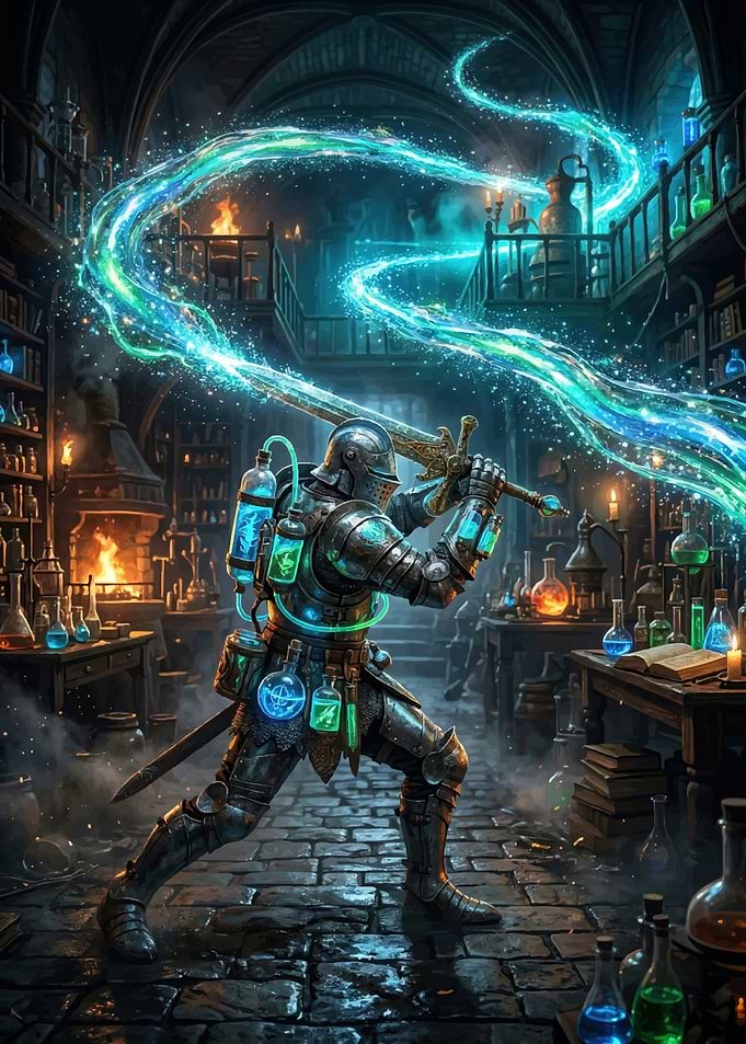 Alchemist Knight Casting Spell