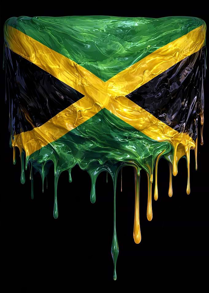 Dripping Jamaican Flag