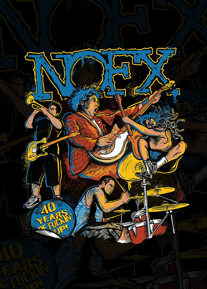 NOFX 40 Years of Fuckin' Up illustration