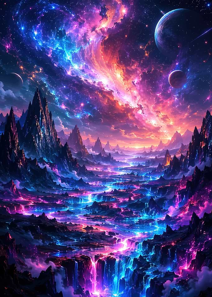 Cosmic Nebula Landscape