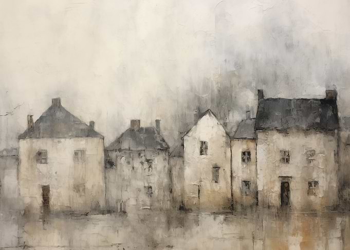 Vintage Townscape with Houses