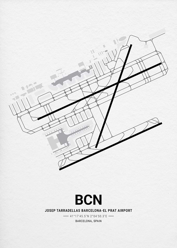 Josep Tarradellas Barcelona-El Prat Airport Map