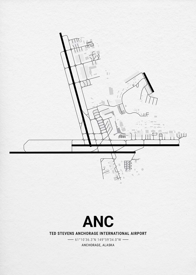 Ted Stevens Anchorage International Airport Map