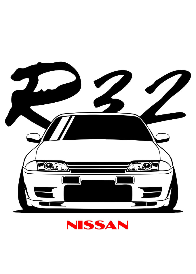 Nissan R32 Skyline Car Art