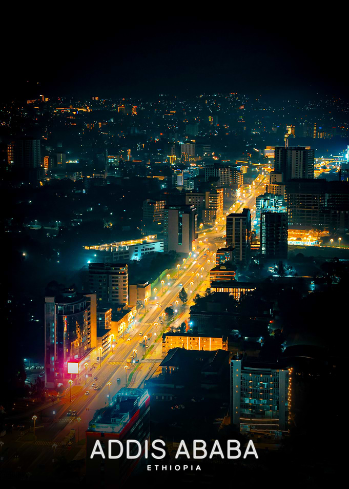 Addis Ababa Cityscape at Night