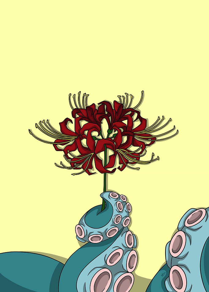 Octopus Tentacle Red Spider Lily