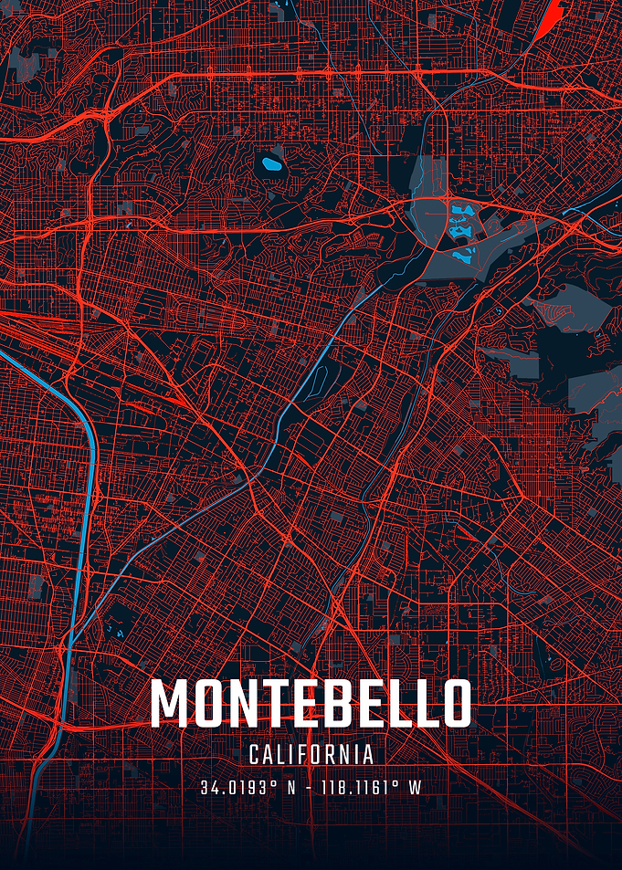Montebello California City Map
