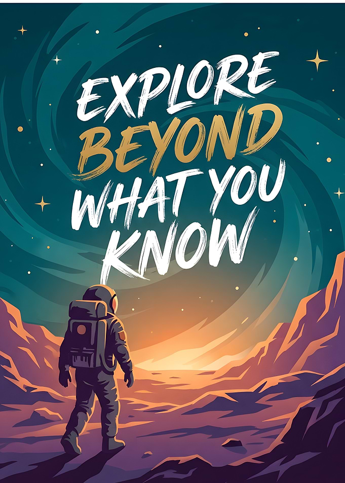 Astronaut exploring a new planet