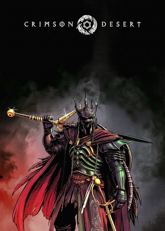 Crimson Desert Knight with Sword
