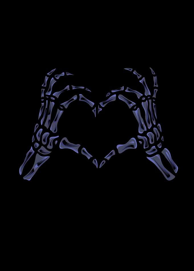 Skeleton Hands Heart Symbol