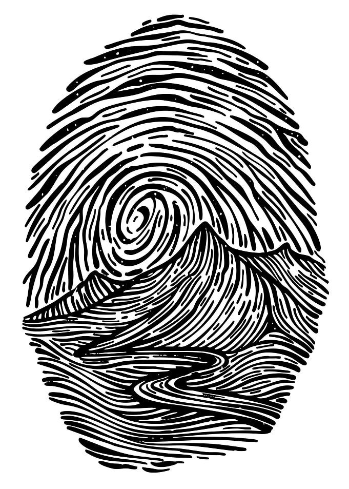 Fingerprint Landscape Art