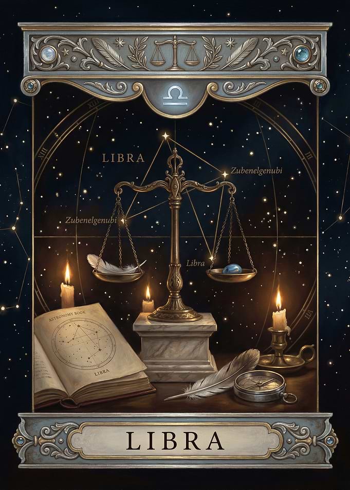 Libra Zodiac Constellation Art