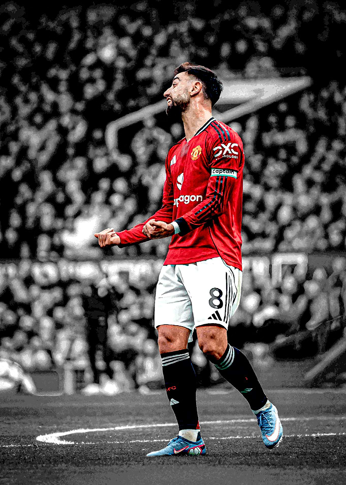 Bruno Fernandes in Manchester United Kit