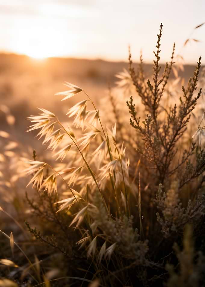 Golden Hour Grasses at Sunset
