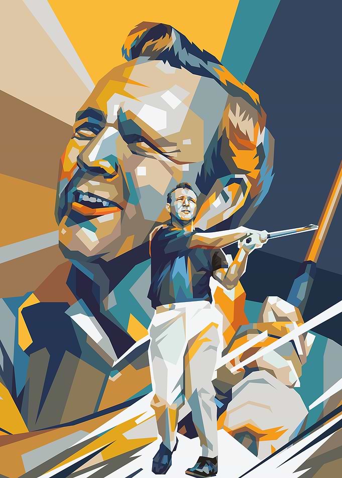 Golfer in Pop Art Style
