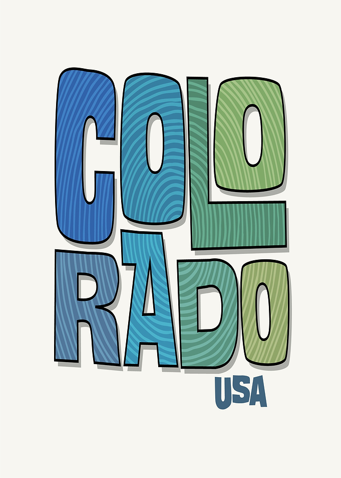 Colorado USA Text Art