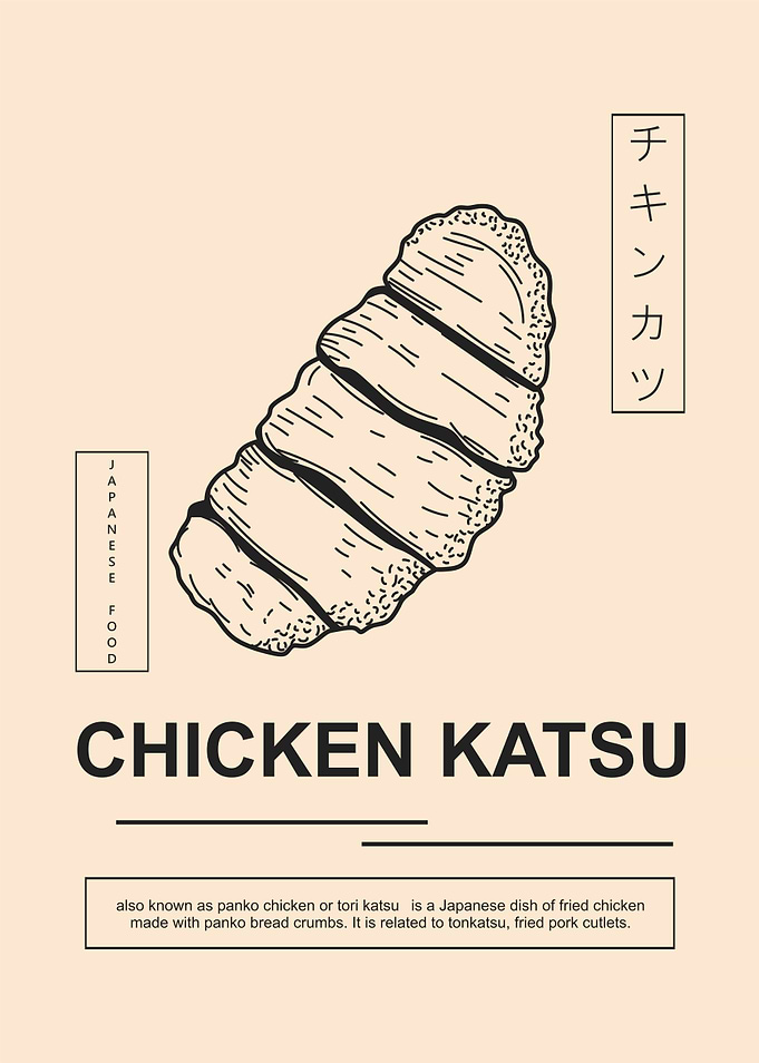 Chicken Katsu Japanese Food Poster