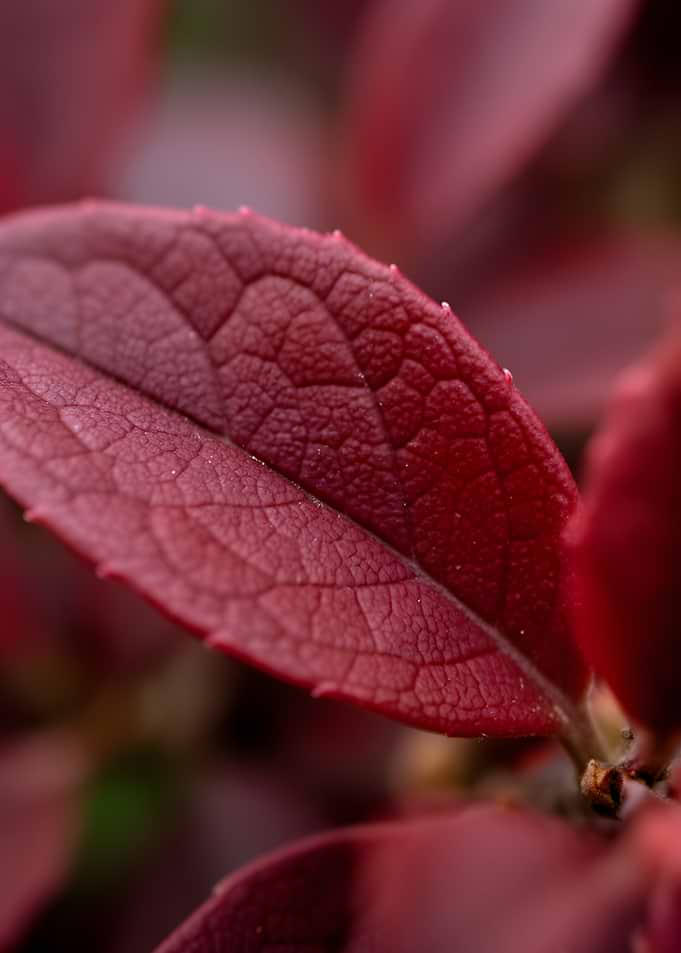Close-up of a red leaf