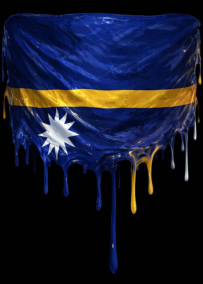 Dripping Nauru Flag