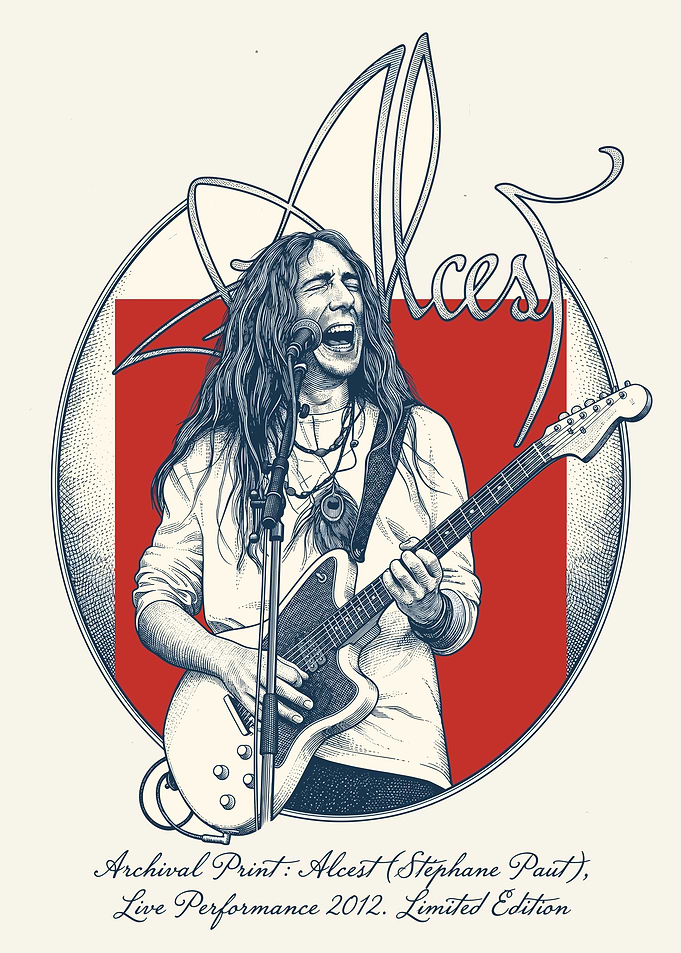 Alcest Live Performance Poster