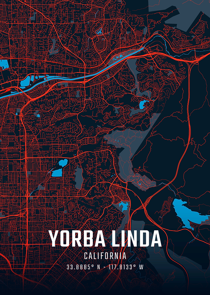 Yorba Linda California City Map