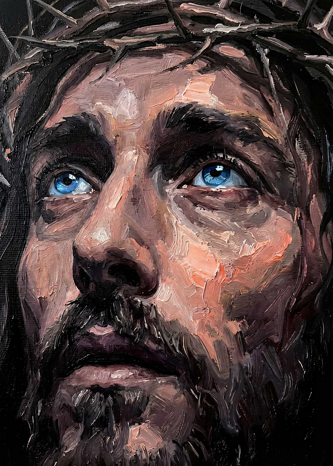 Close-up Painting of Jesus Christ