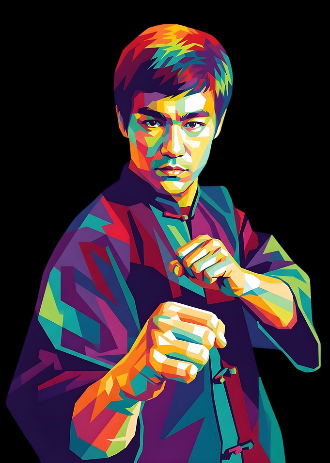 Bruce Lee Pop Art Portrait