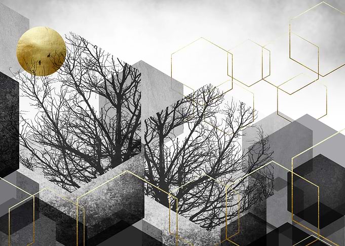 Abstract Geometric Tree Art