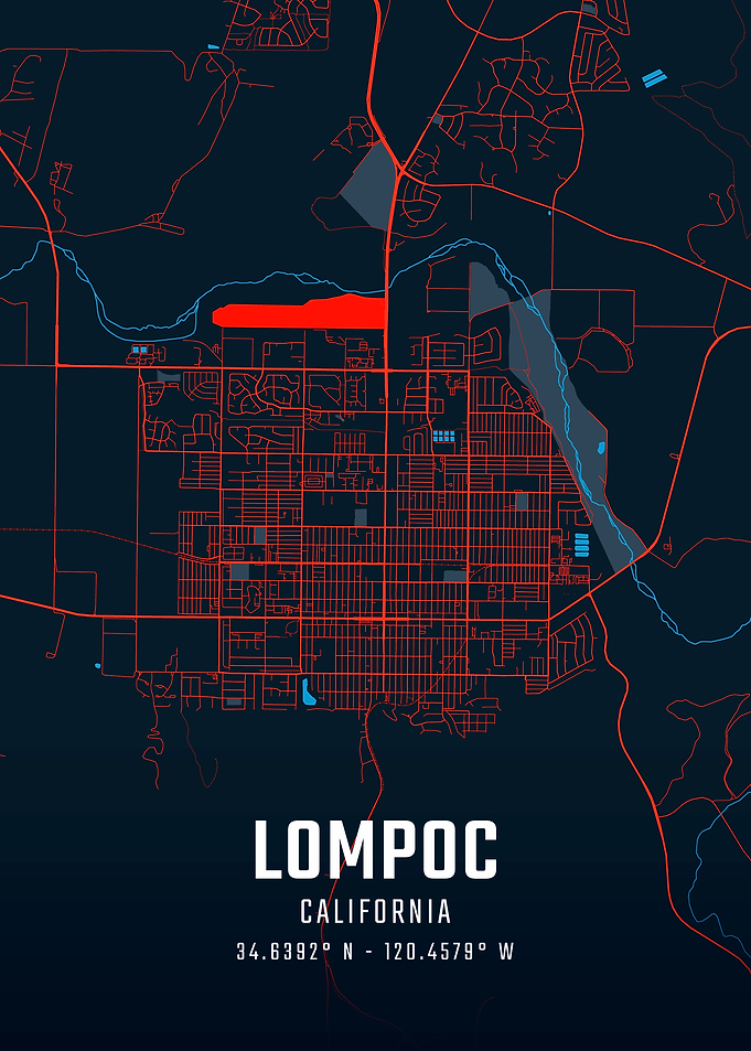 Lompoc California City Map