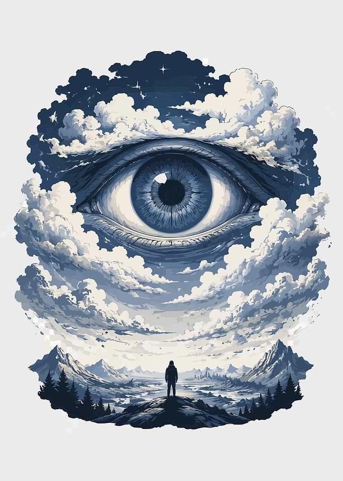 All-Seeing Eye in the Clouds